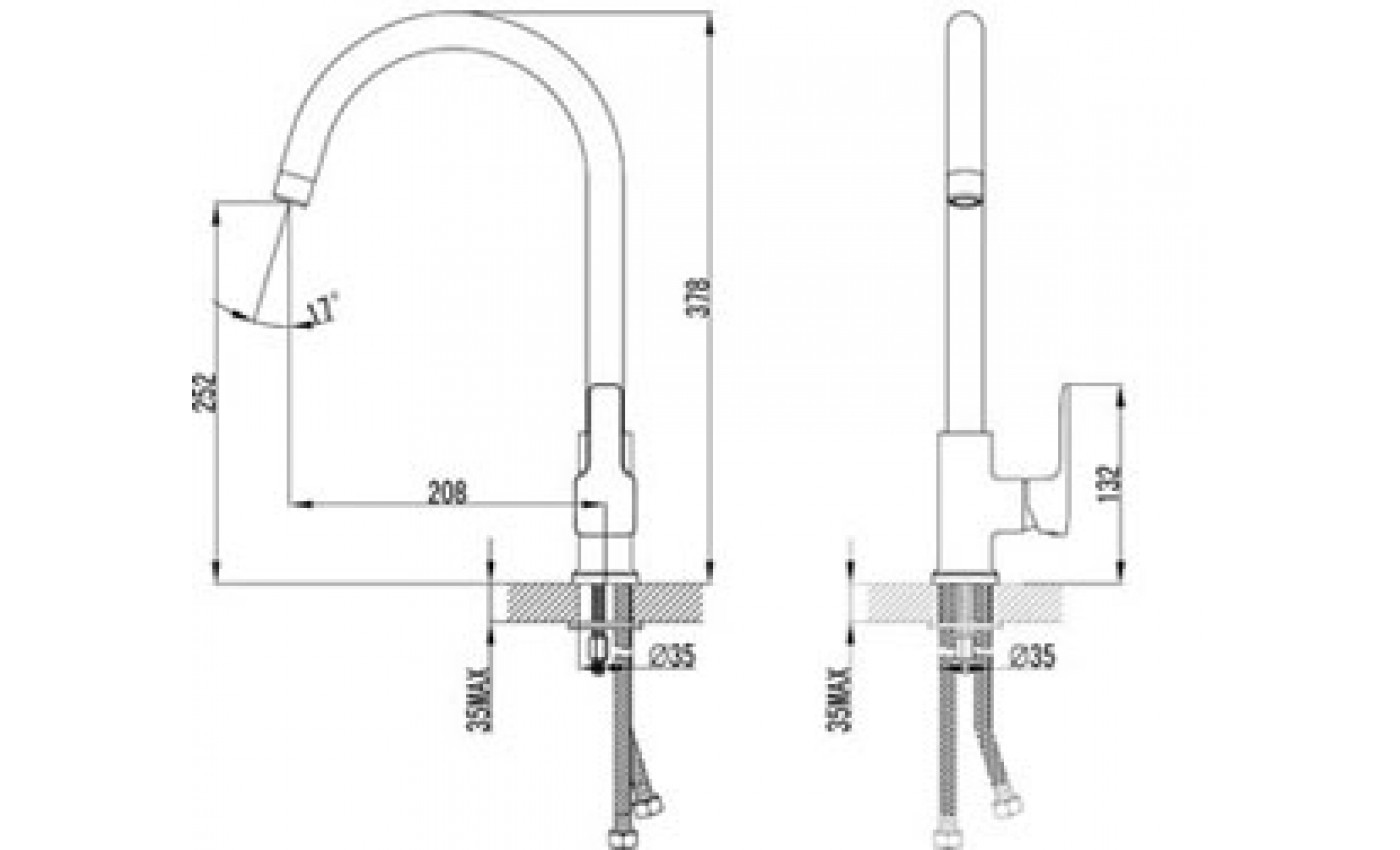 Приобрести lemark смеситель для кухни basis с поворотным изливом, хром lm3605c
