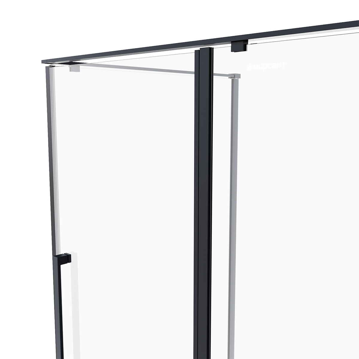 Приобрести mirsant душевое ограждение next black 100х100 см, черное ут000068763