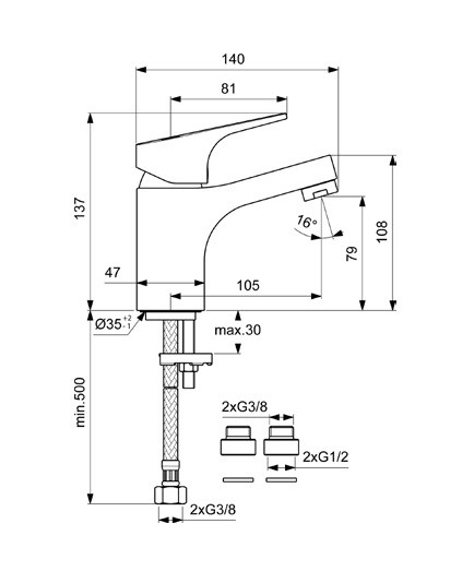 Приобрести смеситель для умывальника vidima next ba366aa