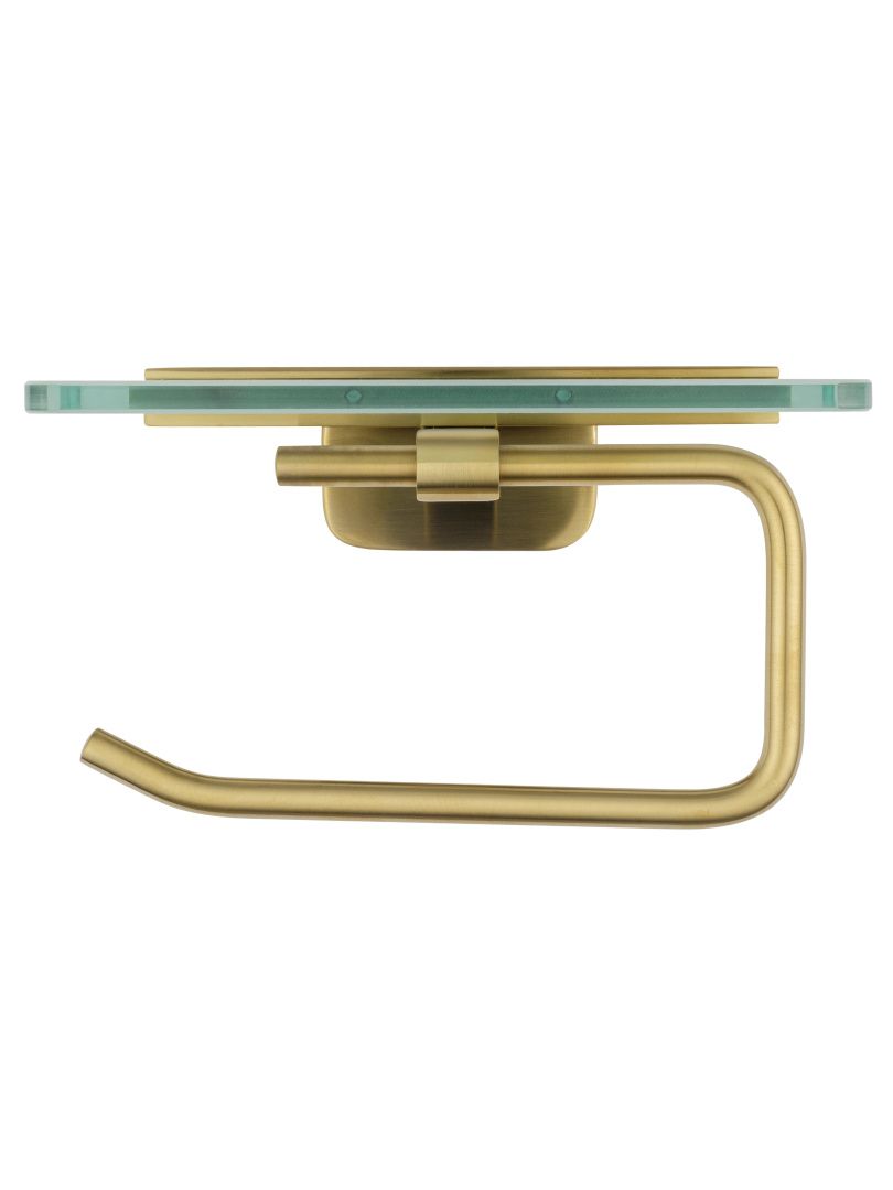 Приобрести держатель для туалетной бумаги с полкой wonzon & woghand graffity, брашированное золото (ww-9326-bg)