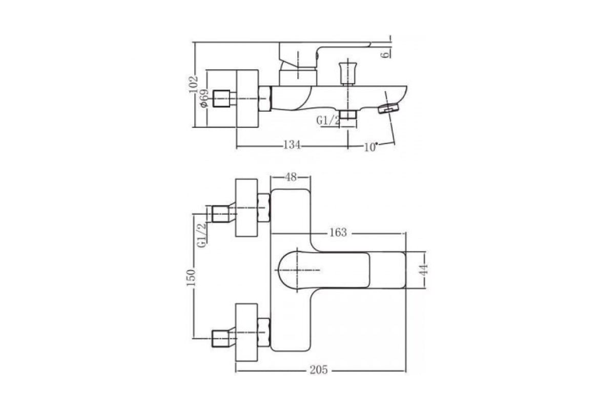 Приобрести aquanet смеситель для ванны arctic af520-20сw
