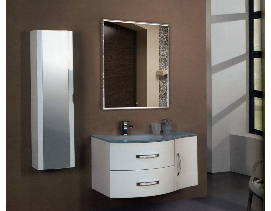 Приобрести continent зеркало с подсветкой life 50х70 см, сенсорный включатель, белое