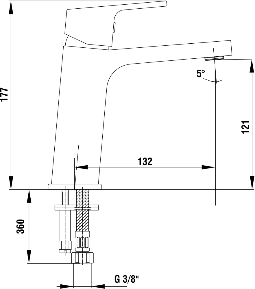 Приобрести смеситель для раковины e.c.a. tiera 102108989ex