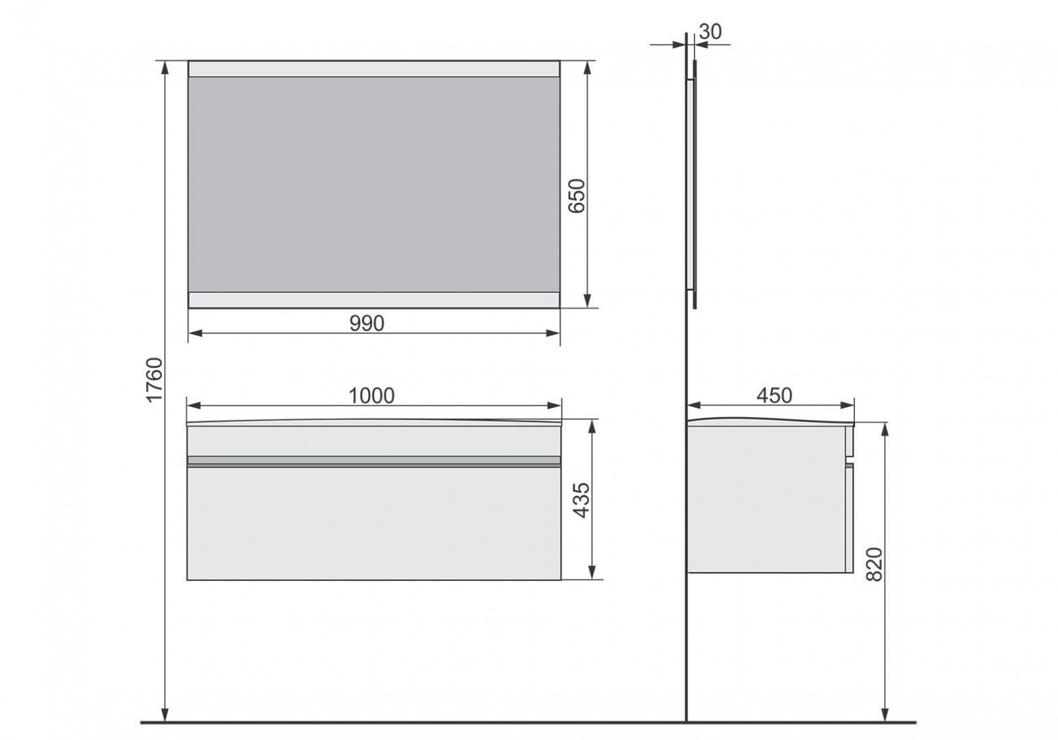 Приобрести тумба подвесная с раковиной velvex otto 100 см tpott.100-21.11, белый