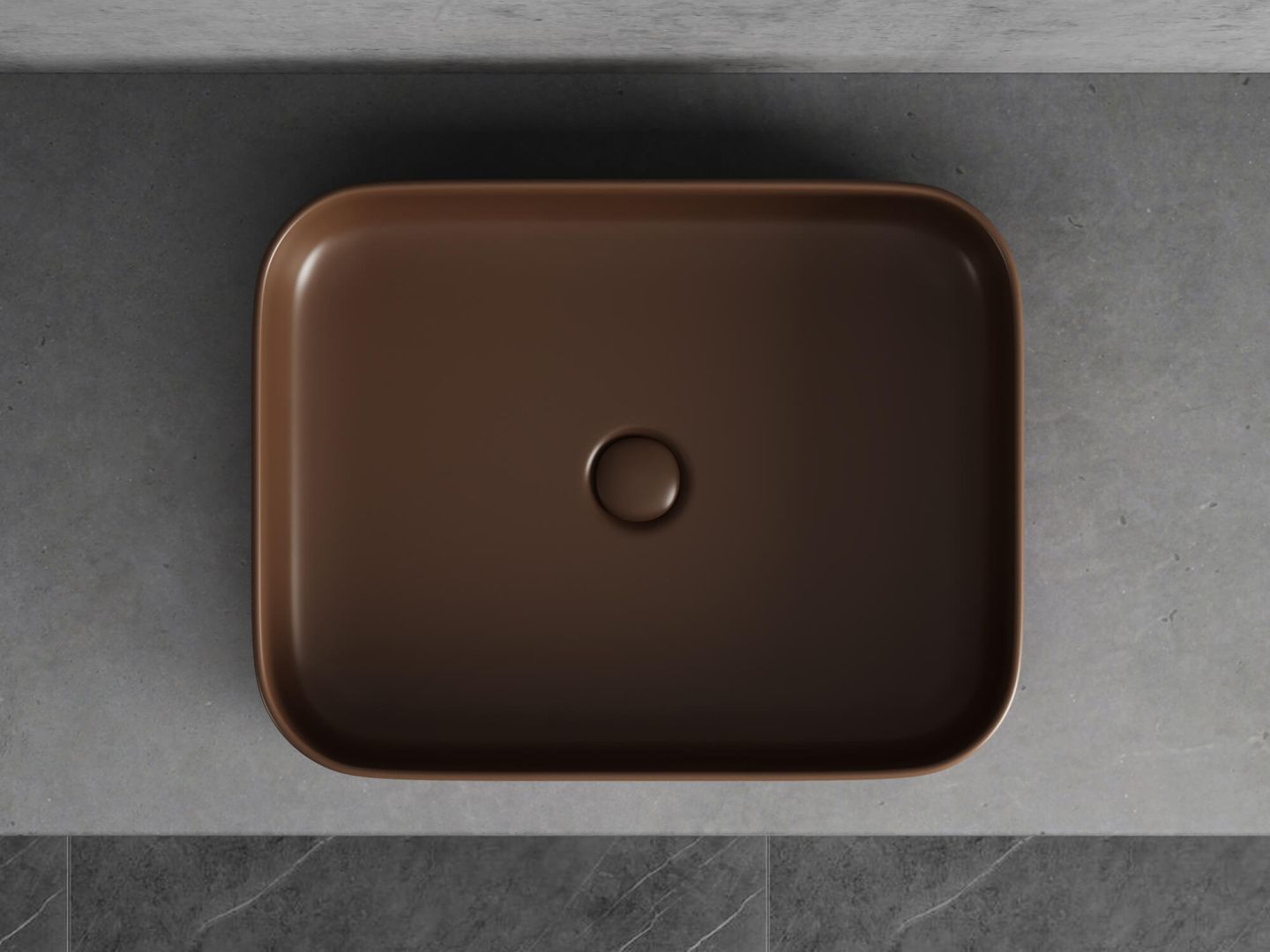 Приобрести hayzburg накладная раковина чаша 50х39 см, кофеин матовая hb-0037mdb