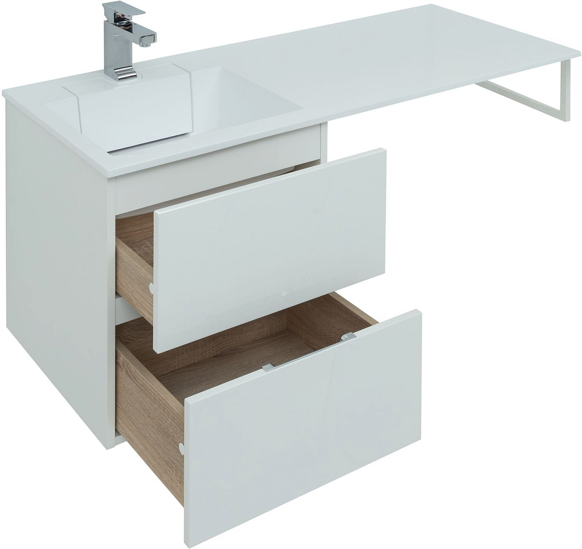 Приобрести aquanet тумба с раковиной алвита 48 см, белая