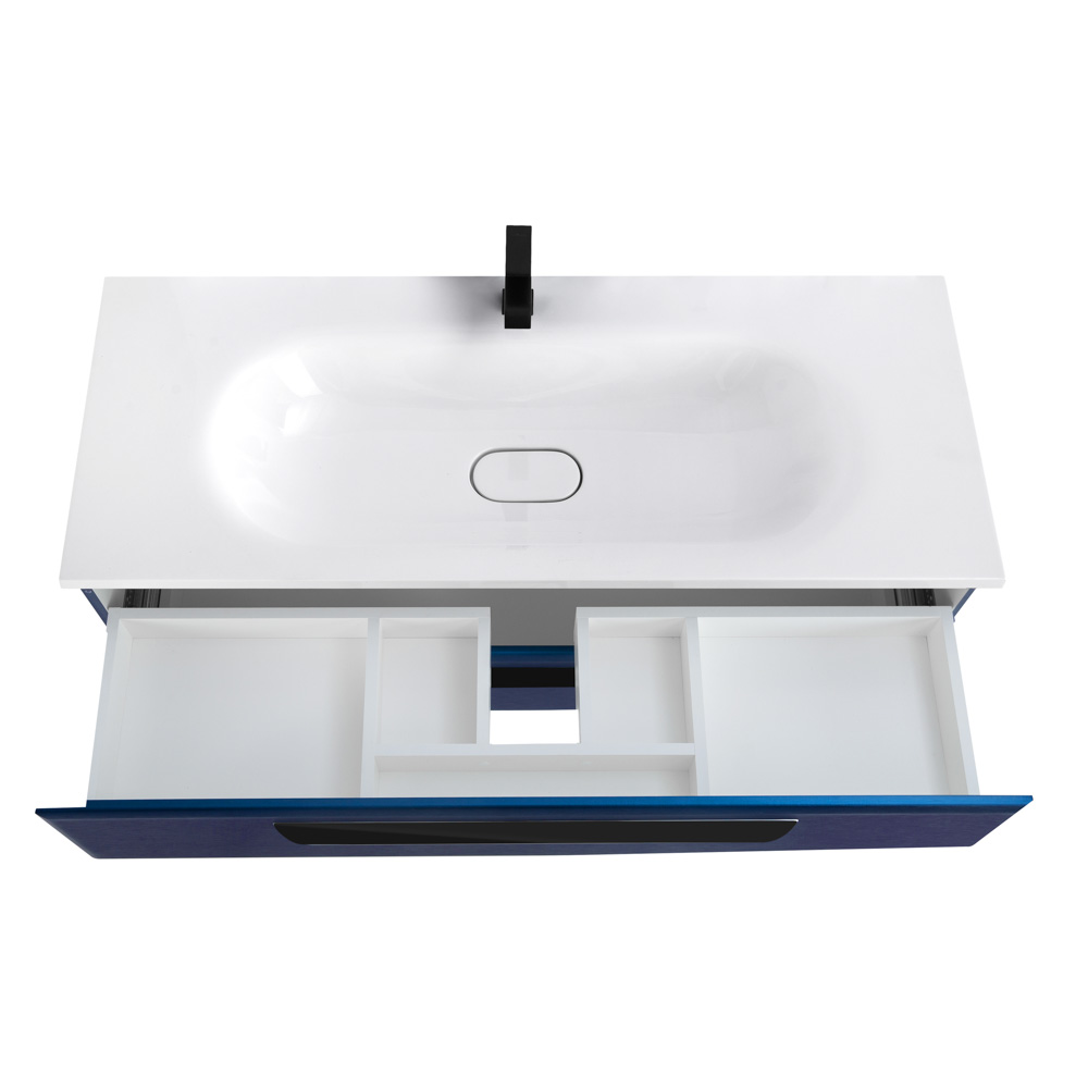 Приобрести cezares тумба подвесная с раковиной eco 120 см sapfiro, синяя eco-1200-2c-so-spf-p