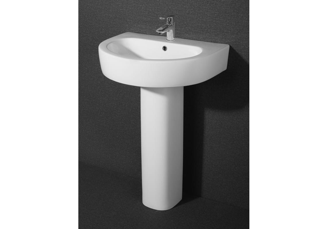 Приобрести раковина с пьедесталом belbagno marino 55 см