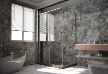 Veconi Душевое ограждение Premium Trento 100х120 см, хром, прозрачное PTC40-SP-120100-CH-01-C4