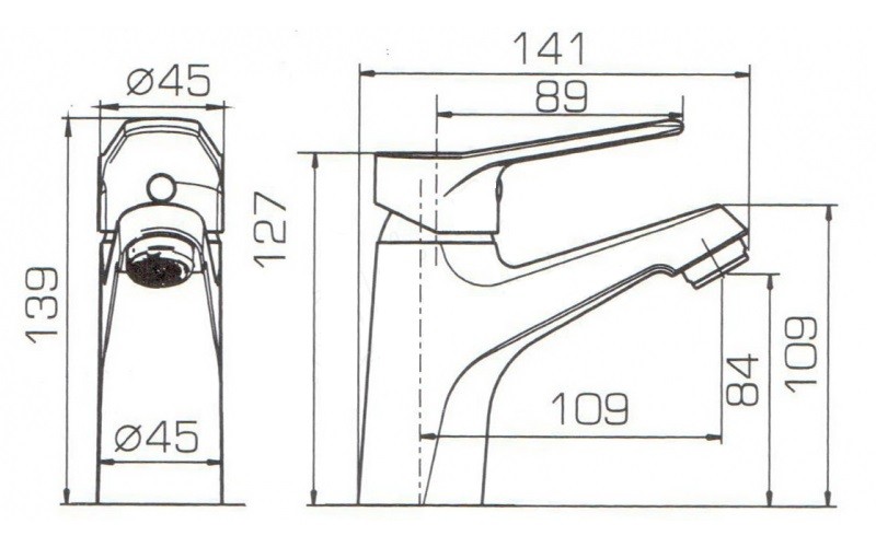 Приобрести смеситель для раковины bravat eco f1111147c