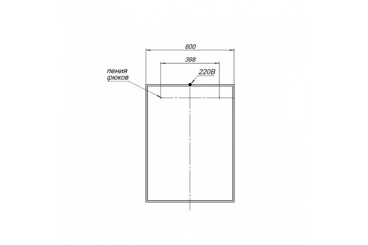 Приобрести aquanet зеркало nova lite 60 см, led подсветка, белое