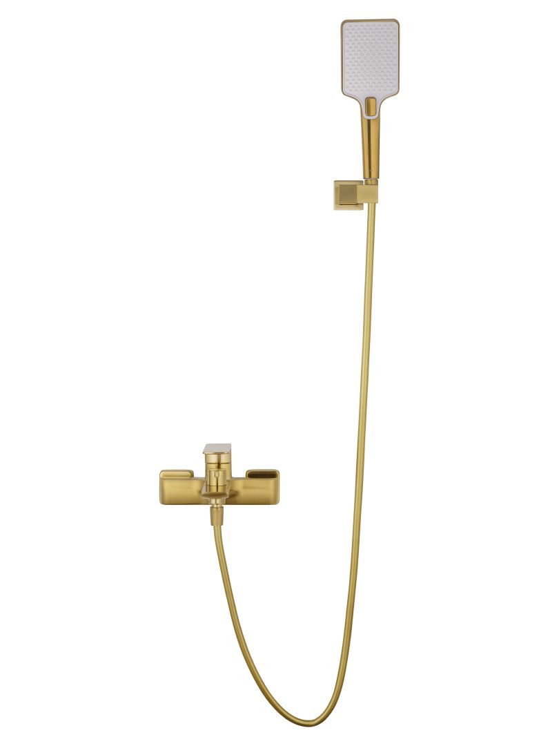 Приобрести смеситель для ванны с душем wonzon & woghand edge, брашированное золото (ww-88639003a-bg)