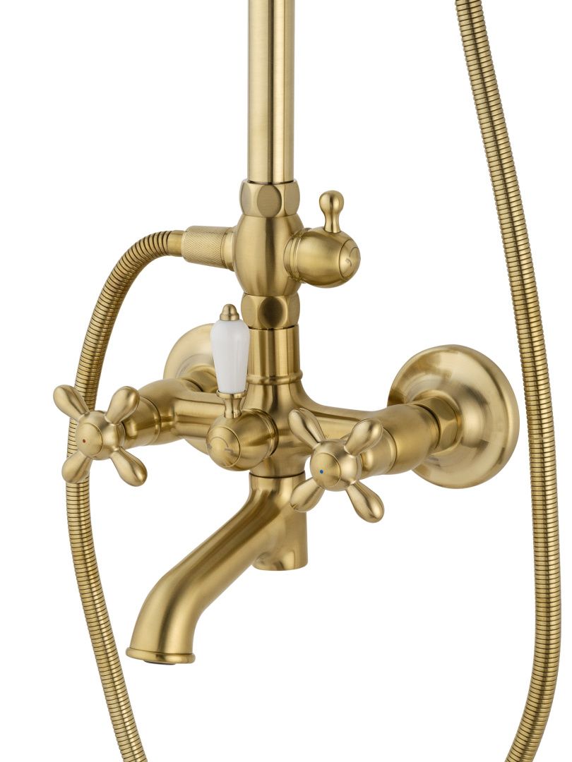 Приобрести душевая система wonzon & woghand retro, брашированное золото (ww-88739020-bg)