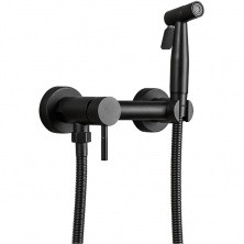 HAIBA Смеситель с гигиеническим душем 190мм, черный HB-5510-7