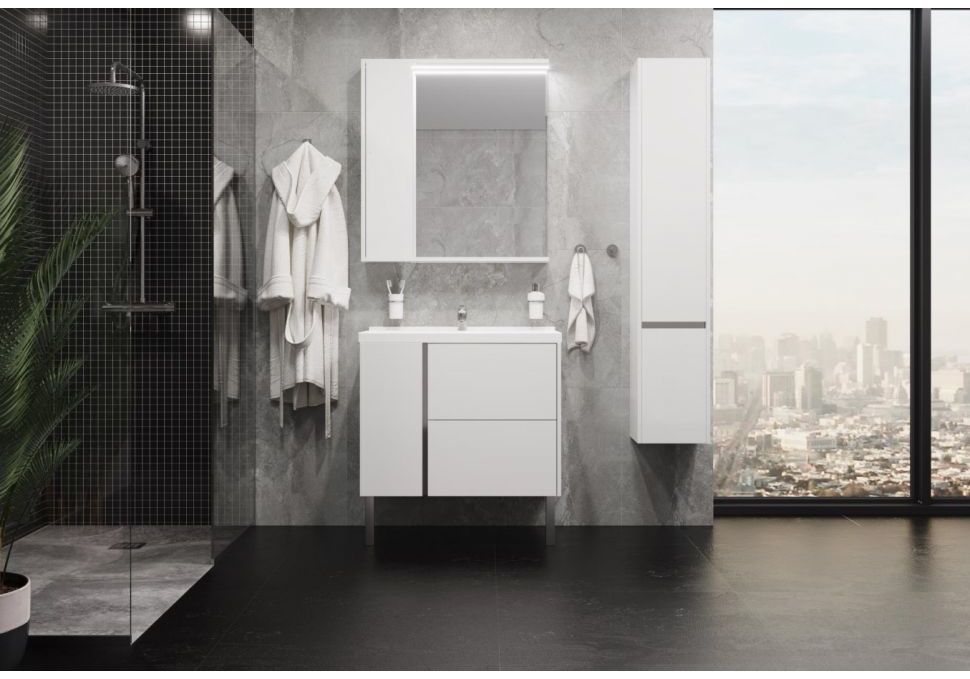 Приобрести зеркальный шкаф акватон стоун 80 см. правое