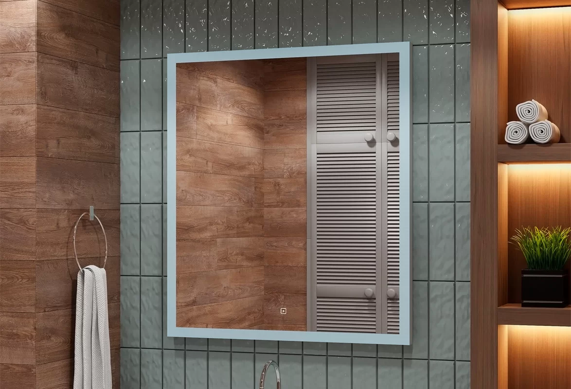 Приобрести continent зеркало с подсветкой sevilla 80х90 см, белое