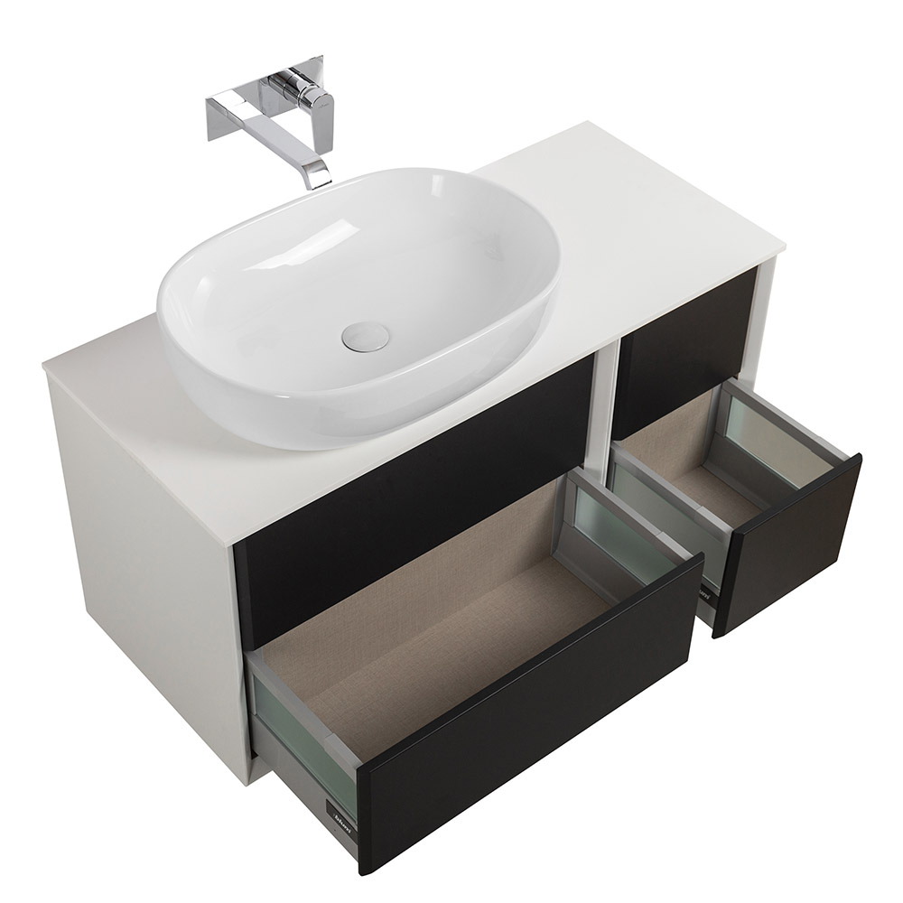 Приобрести cezares тумба со столешницей подвесная bellagio 106 см grafite, графит 54715