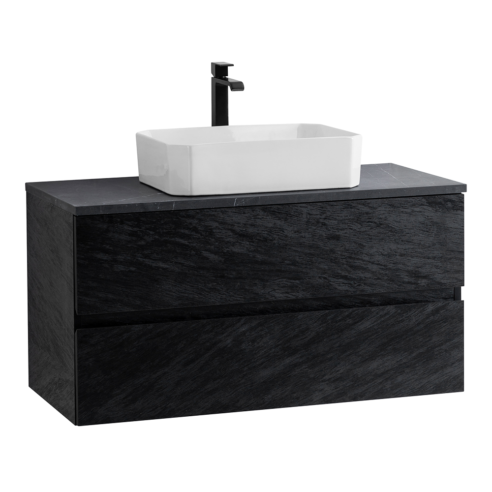 Приобрести cezares тумба со столешницей molveno 46 100 см nero, черная molveno 46-100-2c-so-nr