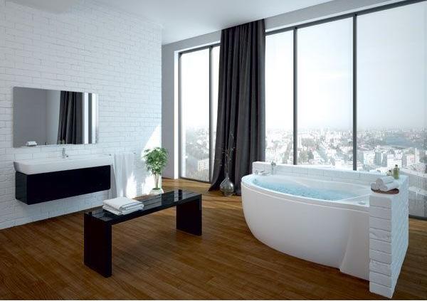 Приобрести акриловая ванна асимметричная aquatek бетта r 160x97 см