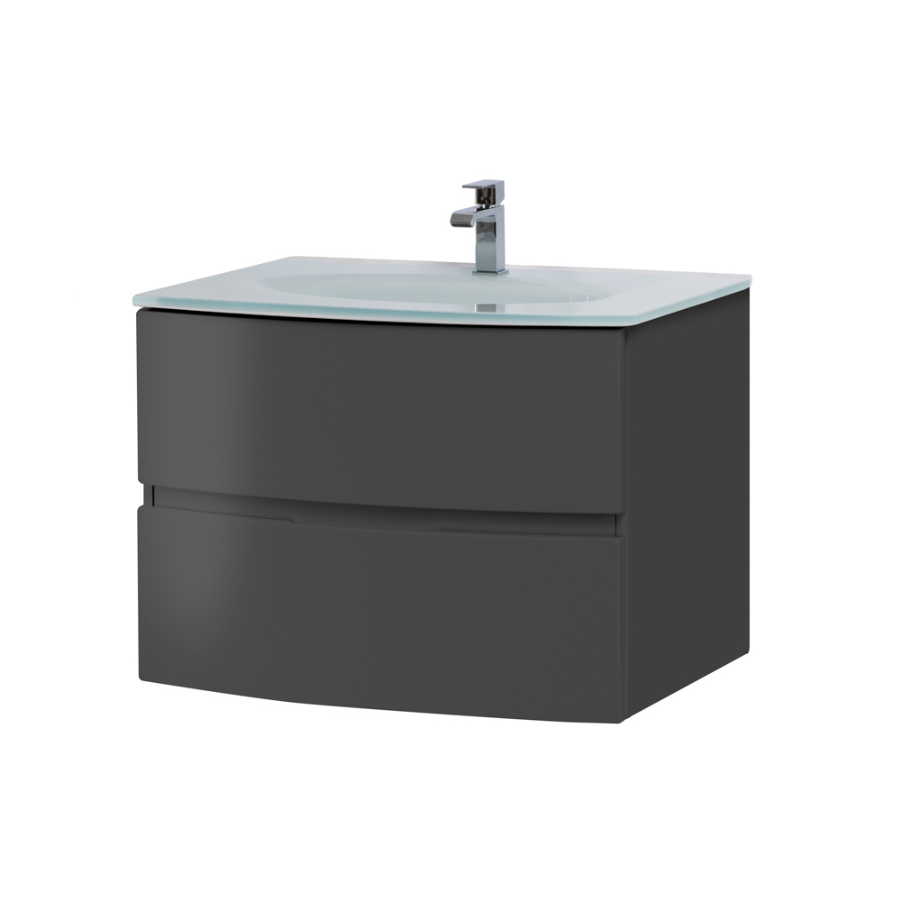 Приобрести cezares тумба подвесная с раковиной elettra 75 см grafite, стекло, графит 55522