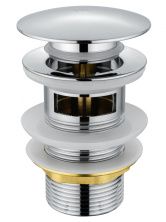 Донный клапан для раковины с переливом 1 1/4 WONZON & WOGHAND, Хром (WW-88SS01-CR)