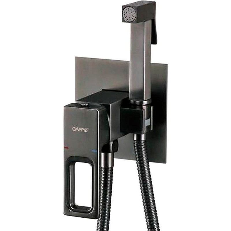 Приобрести gappo смеситель с гигиеническим душем g7217-9, оружейная сталь 41972