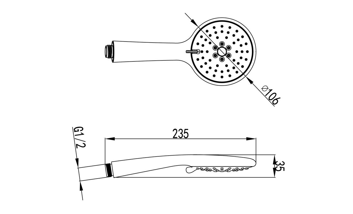 Приобрести lemark душевая лейка 3 режима 106мм, хром lm8095c
