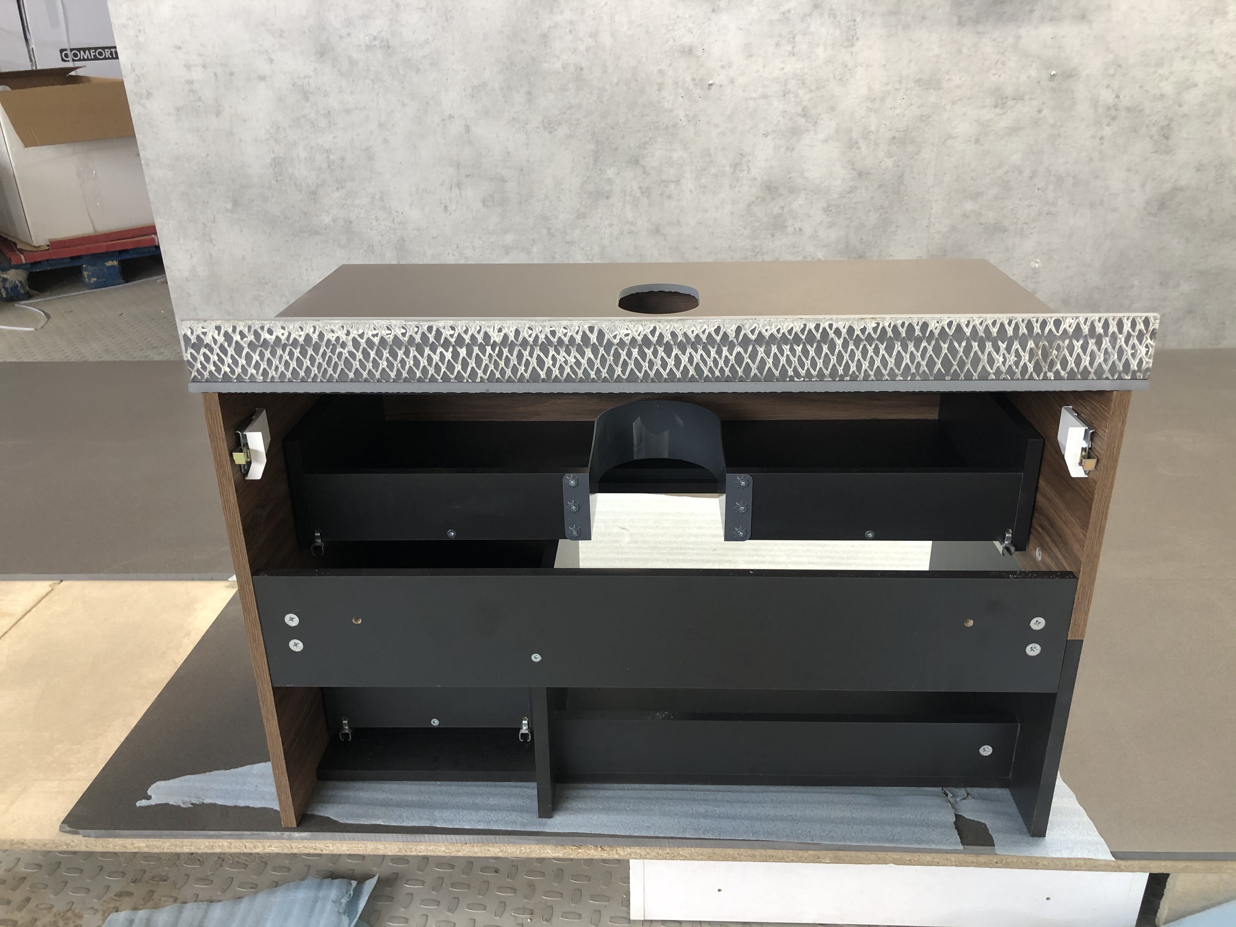 Приобрести сomforty тумба со столешницей и раковиной "штутгарт-90" дуб тёмно-коричневый