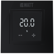 IQWATT Электронный терморегулятор IQ THERMOSTAT D Black , Ж\К экран