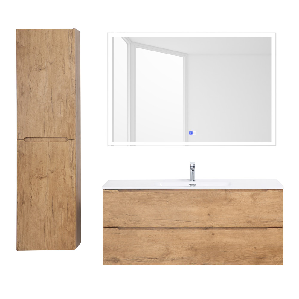 Приобрести belbagno тумба с раковиной etna 120 см, подвесная rovere nature, белая раковина