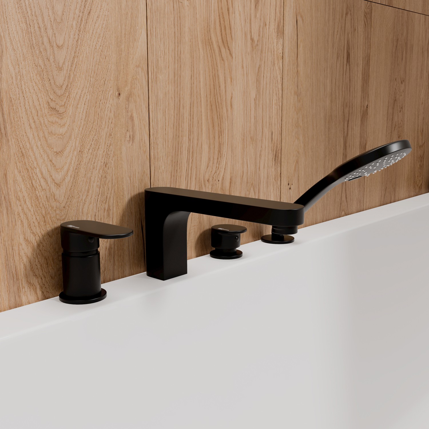 Приобрести wasserkraft смеситель на борт ванны elbe 7455, матовый черный