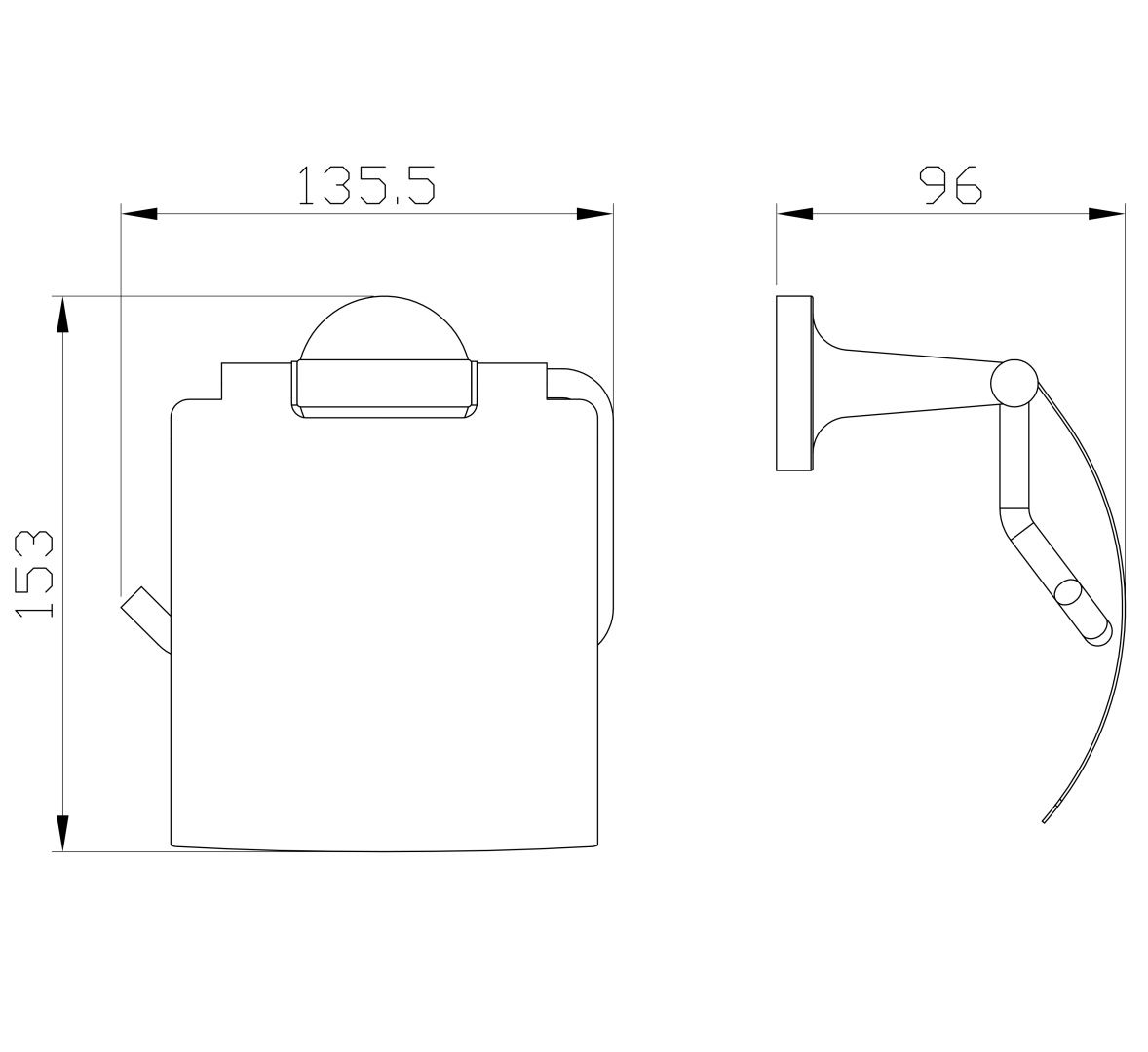 Приобрести держатель для туалетной бумаги с крышкой wonzon & woghand simple, хром (ww-6526)