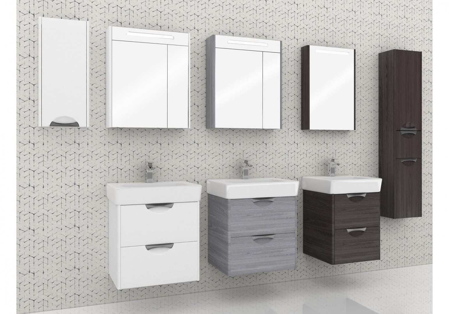 Приобрести тумба подвесная с раковиной акватон сильва 60 см 1a211801siw60, 1wh302186, дуб фьорд