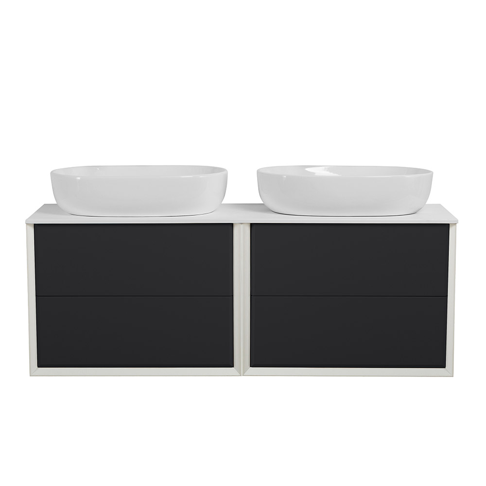 Приобрести cezares тумба со столешницей подвесная bellagio 140 см grafite, графит 54716