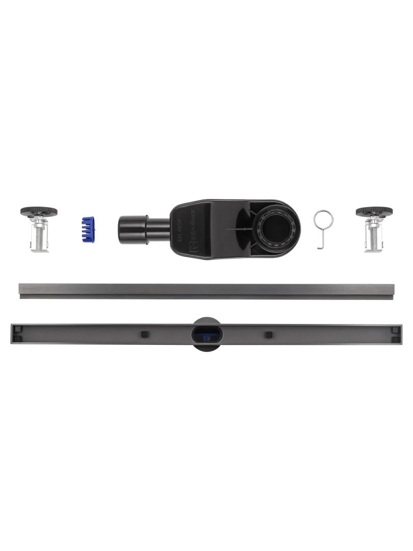 Приобрести душевой трап 60 см wonzon & woghand, темный графит (ww-65406m-gm)