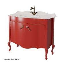 Caprigo Тумба с раковиной BOURGET 100 см, красная, эмаль