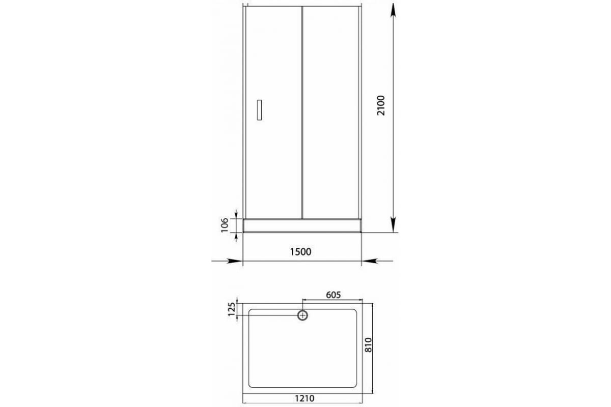 Приобрести aquanet душевое ограждение alfa naa1131 150x80, прозрачное стекло