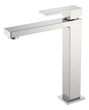 Boheme Смеситель для раковины Qubic Brushed Nickel,высокий 472-NB