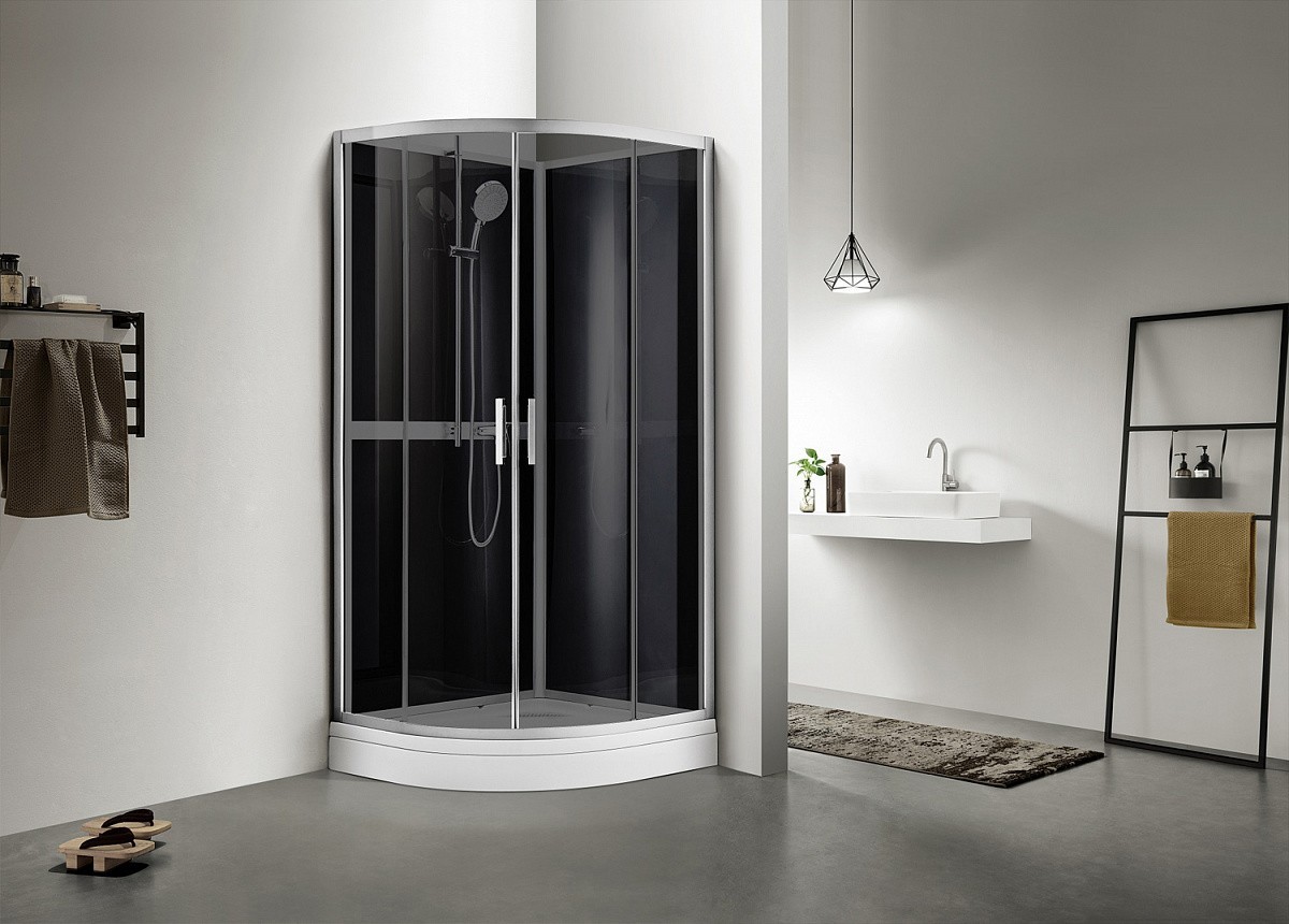 Приобрести azario душевая кабина denver 90x90 см,серая az-n10812 900 grey