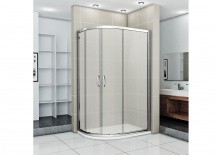 Ограждение душевое Bas Infinity R-120-G-CH 120х80 см (матовое стекло)