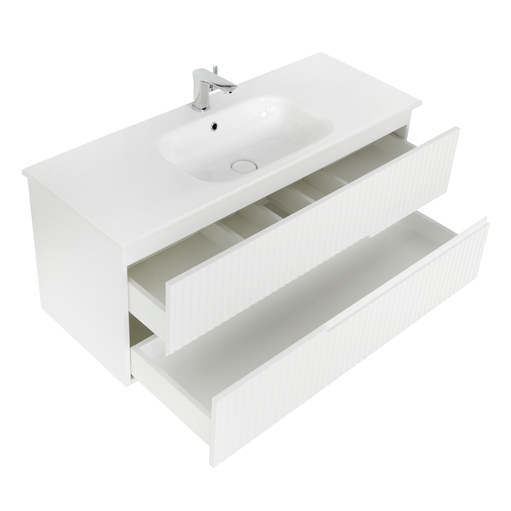 Приобрести cezares тумба подвесная с раковиной duet 120 см bianco lucido, белый глянец duet-1200-2c-so-bl