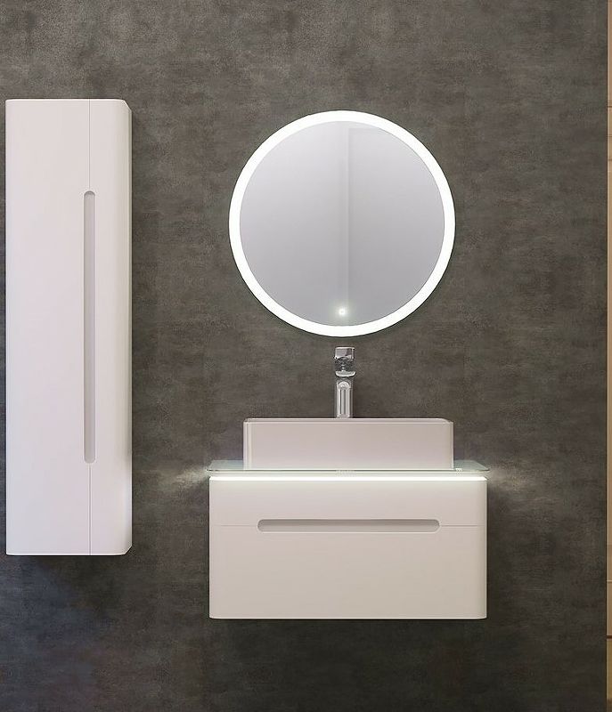 Приобрести jorno зеркало shine 65 см, с подсветкой, белое