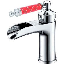 Boheme Смеситель для раковины Vogue, хром\красный 221-MR-R