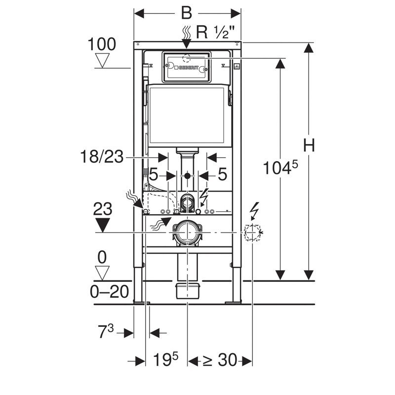Приобрести инсталляция для подвесного унитаза geberit duofix 458.103.00.1