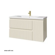 Caprigo Тумба с раковиной FORTE STRIPE 100 см, правая, кремовая