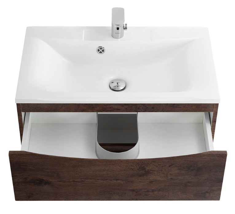 Приобрести тумба подвесная с раковиной belbagno marino-750-2c-so-rw-p 75 см, rovere moro