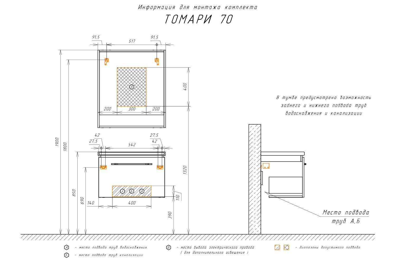 Приобрести сomforty зеркало томари-70 с подсветкой, дуб темно-коричневый