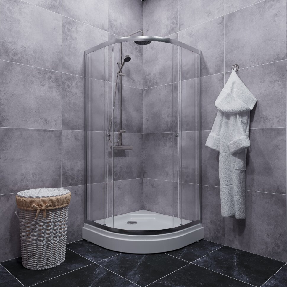 Приобрести тритон душевое ограждение альфа 100х100 см, хром, прозрачное щ0000049615