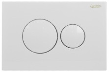 Loranto Кнопка смыва механическая, двойная, белый глянец