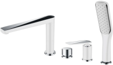 Boheme Смеситель для ванны Venturo, врезной, белый\хром 370-W